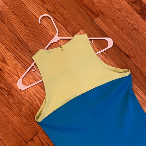 Green and blue color block dress - Picture 3 of 6